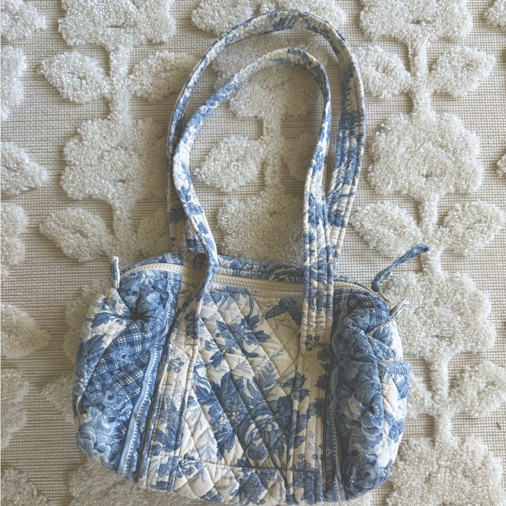 Vintage 90s Vera Bradley Blue Toile Bag - fantastic condition